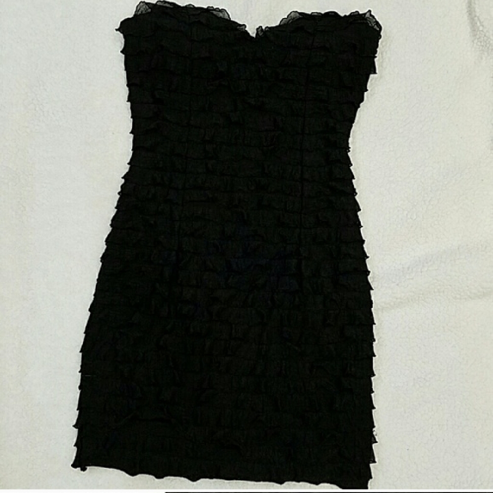 Black Strapless Mini Dress